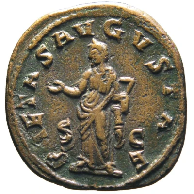 Dupondius - Otacilia Severa PIETAS AVGVSTAE S C; Pietas back