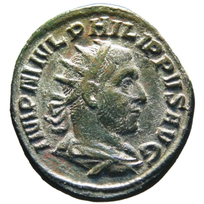 Dupondius - Philippus I AETERNITATIS AVGG S C front