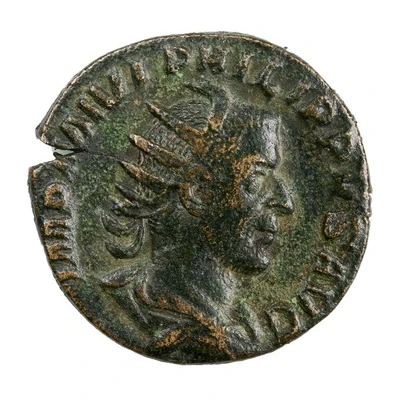 Dupondius - Philippus I LAET FVNDATA S C; Laetitia front