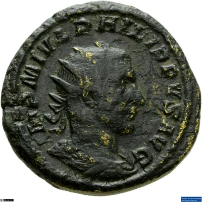 Dupondius - Philippus I SALVS AVG S C; Salus front