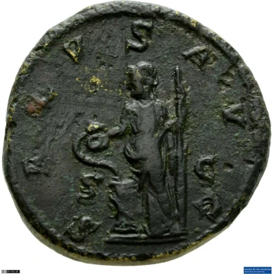 Dupondius - Philippus I SALVS AVG S C; Salus back