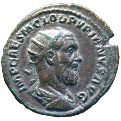 Dupondius - Pupienus VICTORIA AVGG S C; Victory front
