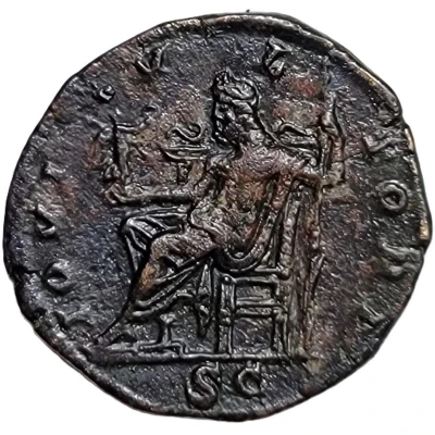 Dupondius - Severus Alexander IOVI VLTORI S C; Jupiter and Victory back