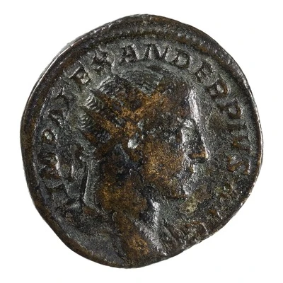 Dupondius - Severus Alexander MARS VLTOR S C; Mars front