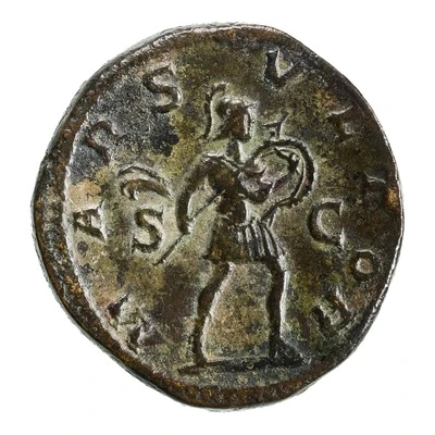Dupondius - Severus Alexander MARS VLTOR S C; Mars back