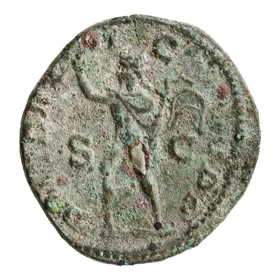 Dupondius - Severus Alexander P M TR P XII COS III P P S C; Sol back