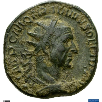 Dupondius - Trajan Decius DACIA S C; Dacia front