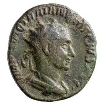 Dupondius - Trajan Decius LIBERALITAS AVG S C; Liberalitas front