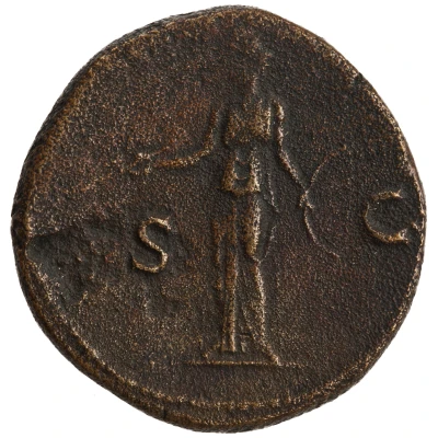 Dupondius or As - Hadrian // S C; Diana back