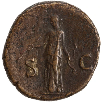 Dupondius or As - Hadrian // S C; Diana back