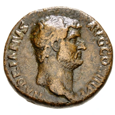 Dupondius or As - Hadrian ADVENTVI AVG CILICIAE S C; Gallia front