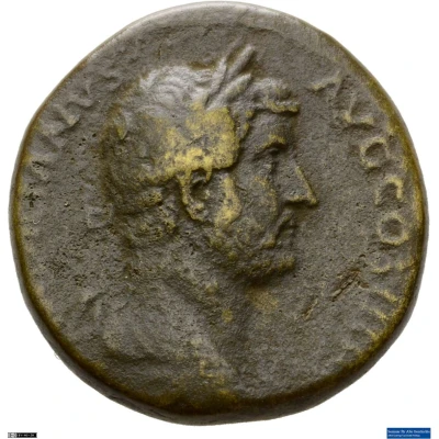 Dupondius or As - Hadrian ADVENTVI AVG HISPANIAE S C; Hispania front