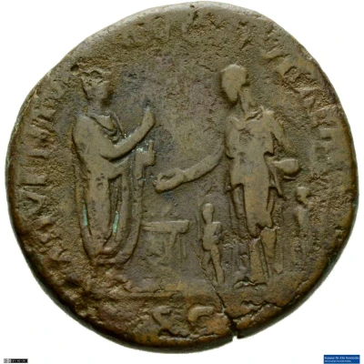 Dupondius or As - Hadrian ADVENTVI AVG IVDAEAE S C; Judea back