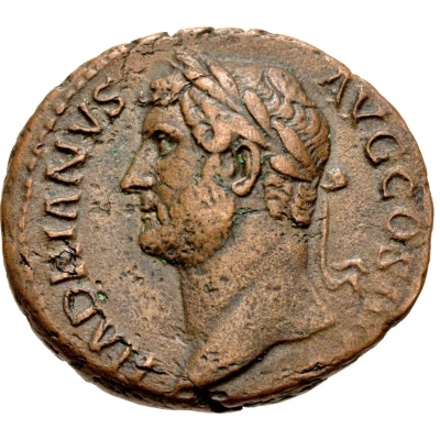 Dupondius or As - Hadrian ADVENTVS AVG MAVRETANIAE S C; Mauretania front