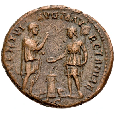 Dupondius or As - Hadrian ADVENTVS AVG MAVRETANIAE S C; Mauretania back