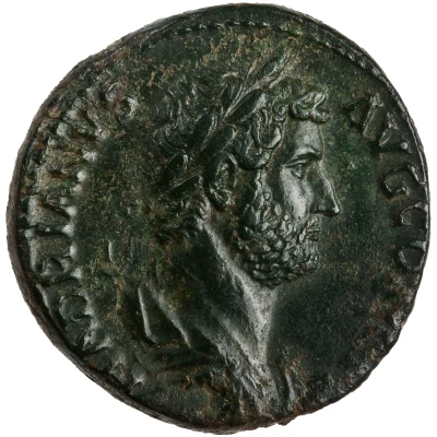 Dupondius or As - Hadrian ADVENTVS AVG MAVRETANIAE S C; Mauretania front