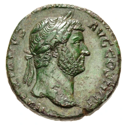 Dupondius or As - Hadrian ADVENTVS AVG S C; Roma front