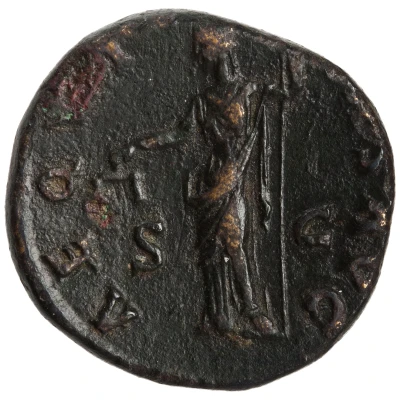 Dupondius or As - Hadrian AEQVITAS AVG S C; Aequitas back