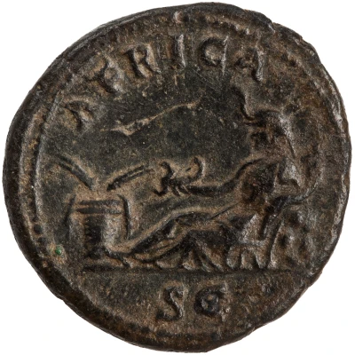 Dupondius or As - Hadrian AFRICA S C; Africa back