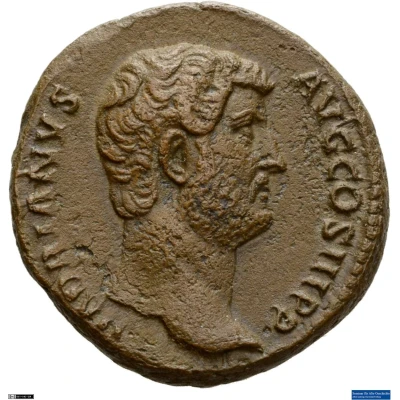 Dupondius or As - Hadrian ANNONA AVG S C; Annona front