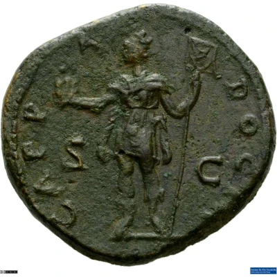 Dupondius or As - Hadrian CAPPADOCIA S C; Cappadocia back