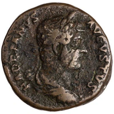 Dupondius or As - Hadrian CLEMENTIA AVG COS III P P S C; Clementia front