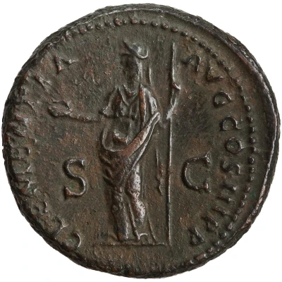 Dupondius or As - Hadrian CLEMENTIA AVG COS III P P S C; Clementia back