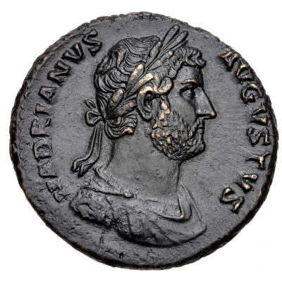 Dupondius or As - Hadrian COS III P P CLEMENTIA AVG S C; Clementia front