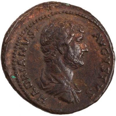 Dupondius or As - Hadrian COS III P P S C front