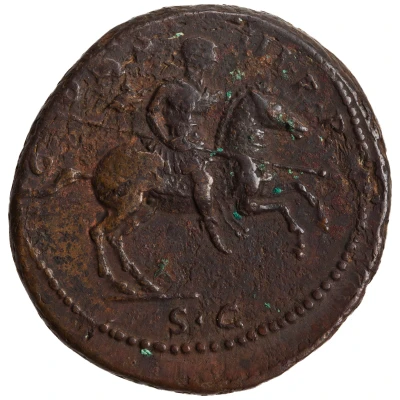Dupondius or As - Hadrian COS III P P S C back