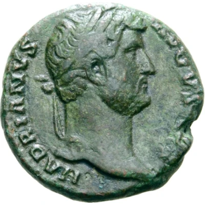Dupondius or As - Hadrian COS III P PS C; Roma front