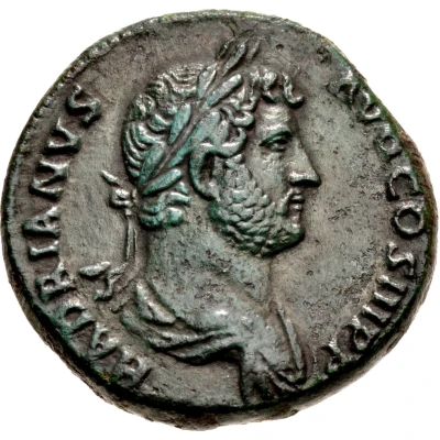Dupondius or As - Hadrian DACIA S C; Dacia front