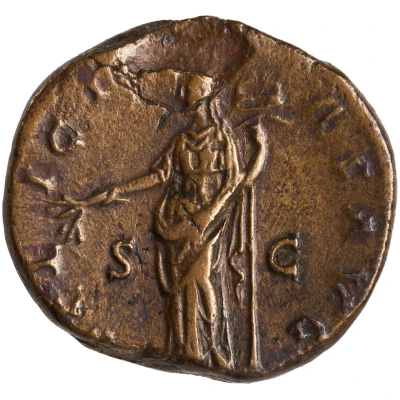 Dupondius or As - Hadrian FELICITAS AVG S C; Felicitas back