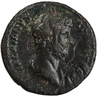Dupondius or As - Hadrian FELICITATI AVG COS III P P S C in exergue field front