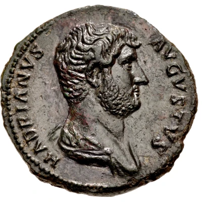 Dupondius or As - Hadrian FELICITATI AVG COS III P P S C front