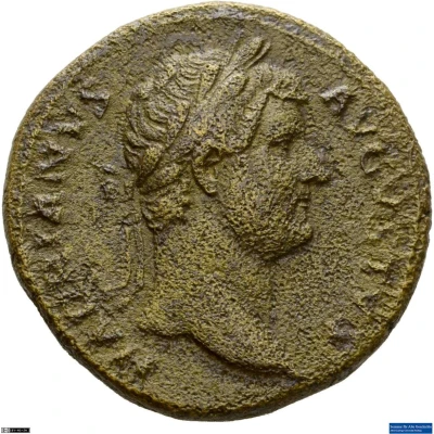 Dupondius or As - Hadrian FELICITATI AVG COS III P P S C front