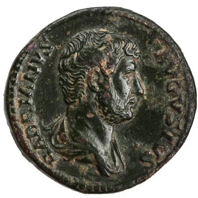 Dupondius or As - Hadrian FELICITATI AVG COS III P P S C front