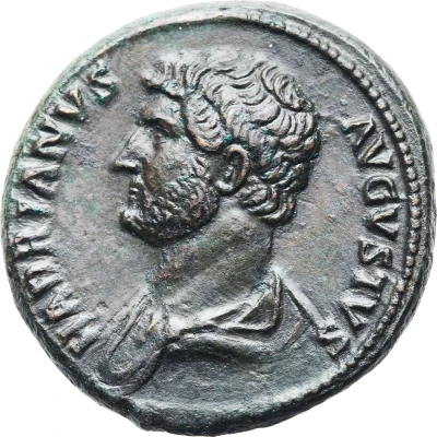 Dupondius or As - Hadrian FELICITATI AVG COS III P P S C front