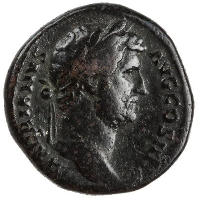 Dupondius or As - Hadrian FORTVNA AVG S C; Fortuna front