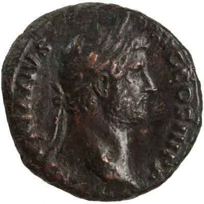 Dupondius or As - Hadrian FORTVNAE REDVCI S C; Fortuna front