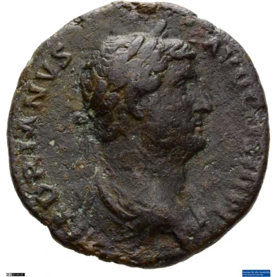 Dupondius or As - Hadrian FORTVNAE REDVCI S C; Fortuna front