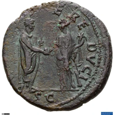 Dupondius or As - Hadrian FORTVNAE REDVCI S C; Fortuna back