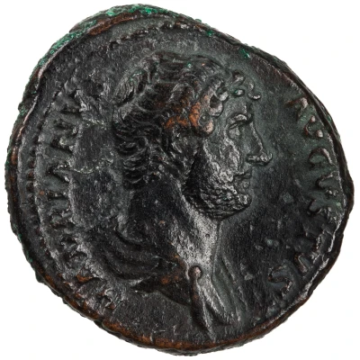 Dupondius or As - Hadrian INDVLGENTIA AVG COS III P P S C; Indulgentia front