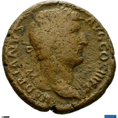 Dupondius or As - Hadrian LIBERTAS PVBLICA S C; Libertas front