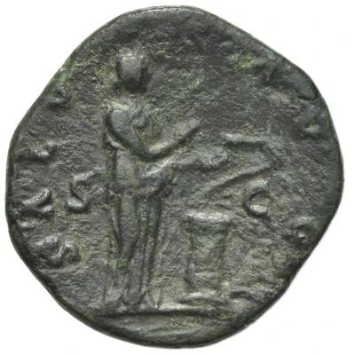Dupondius or As - Hadrian SALVS AVG S C; Salus back