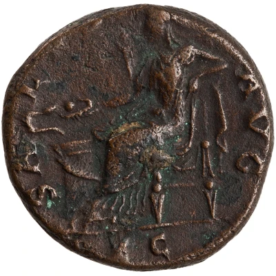 Dupondius or As - Hadrian SALVS AVG S C; Salus back