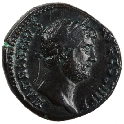 Dupondius or As - Hadrian SPES P R S C; Spes front