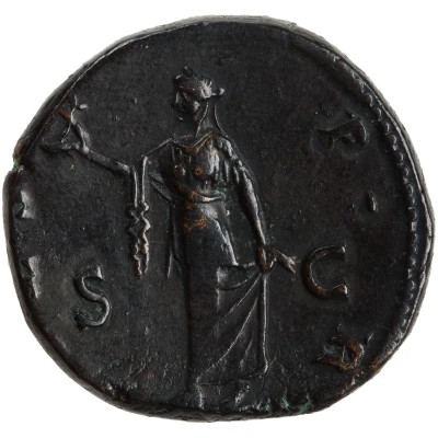 Dupondius or As - Hadrian SPES P R S C; Spes back