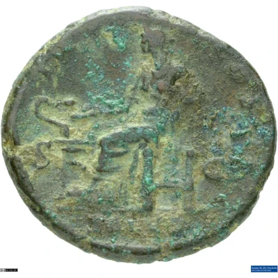 Dupondius or As - Lucius Aelius TR POT COS II SALVS S C; Salus back