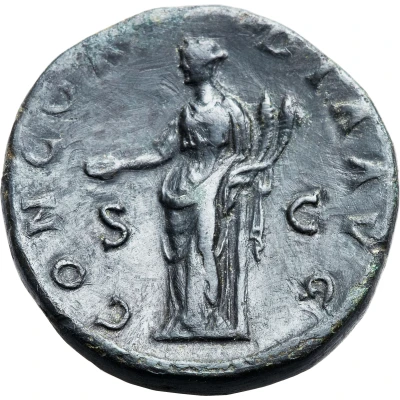 Dupondius or As - Sabina IVNONI REGINAE S C; Juno back